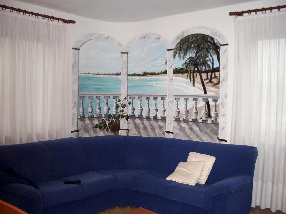 Trompe l'oeil, murales, quadri, decorazioni artistiche, disegni