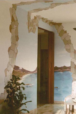 Trompe l'oeil, murales, quadri, decorazioni artistiche, disegni