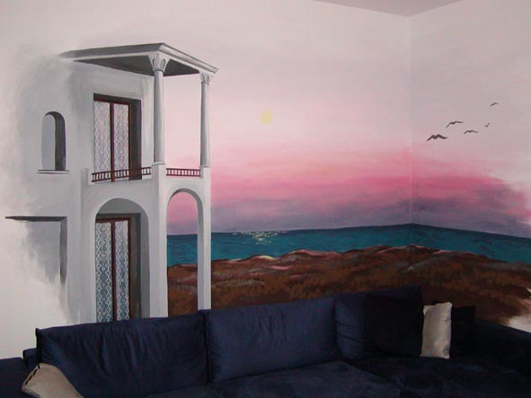 Trompe l'oeil, murales, quadri, decorazioni artistiche, disegni